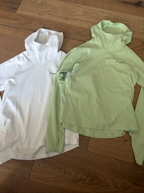 Columbia lol Sun Hoodies - White & Light Green